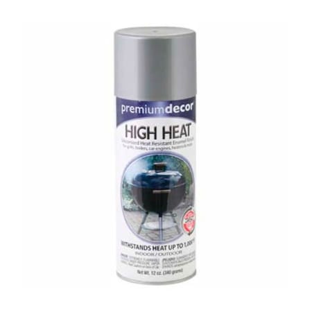 General Paint Premium Dcor High Heat Enamel Spray 12 oz. Aerosol Can, Aluminum - 347534